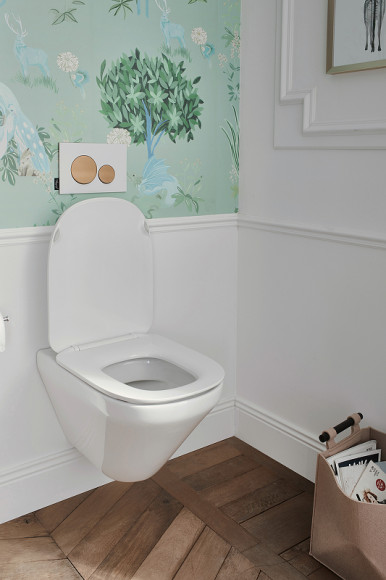 Комплект унитаза с инсталляцией Jacob Delafon Modern Life E21773RU-00 с сиденьем Микролифт и клавишей смыва Хром глянцевый