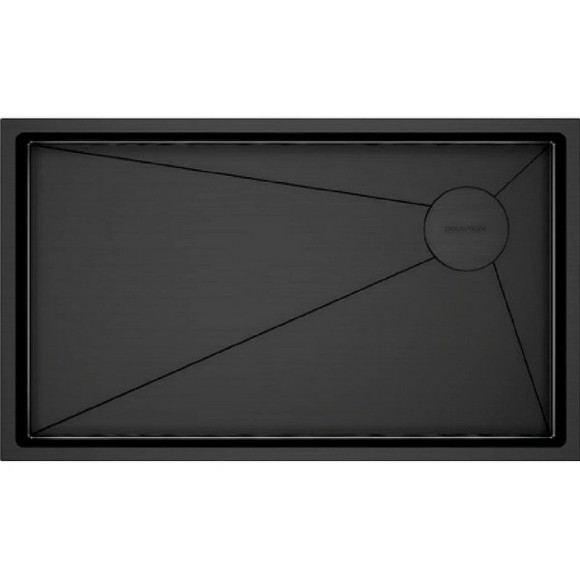 Кухонная мойка Paulmark Next-Skew 74 Uni PM887444-GM Вороненая сталь