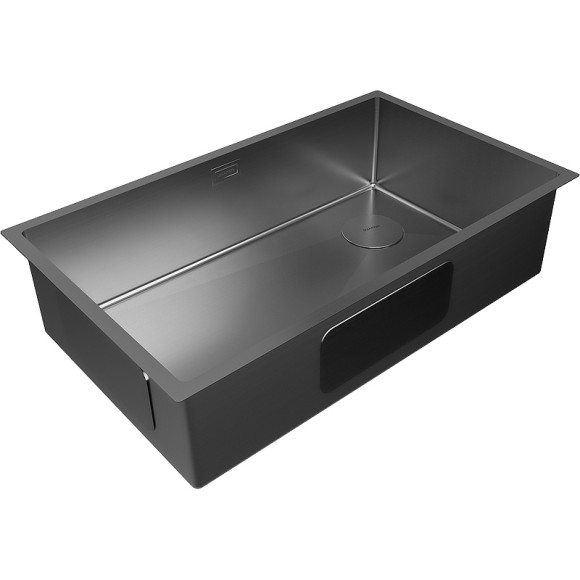 Кухонная мойка Paulmark Next-Skew 74 Uni PM887444-GM Вороненая сталь Кухонная мойка Paulmark Next-Skew 74 Uni PM887444-GM Вороненая сталь