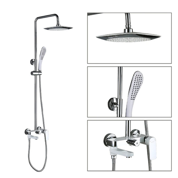 Душевая система Gappo G48 G2448 Белая Хром