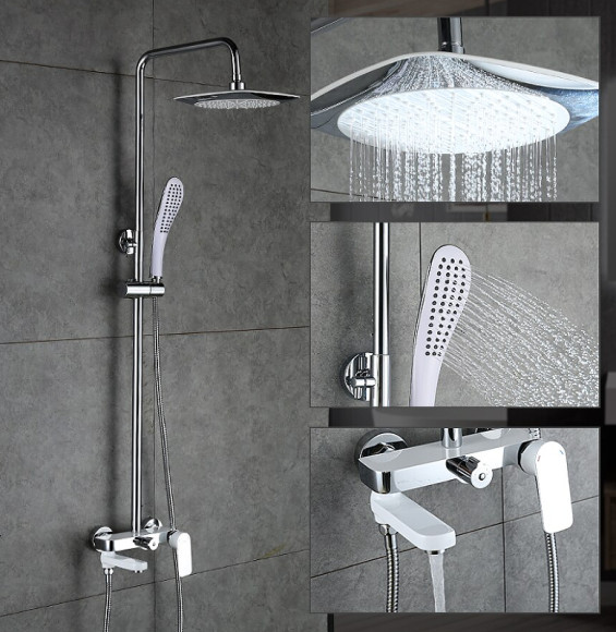 Душевая система Gappo G48 G2448 Белая Хром