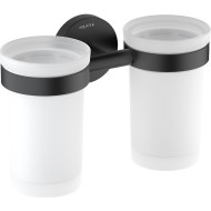 Стакан для зубных щеток Aquatek Европа AQ4117MB двойной Черный матовый