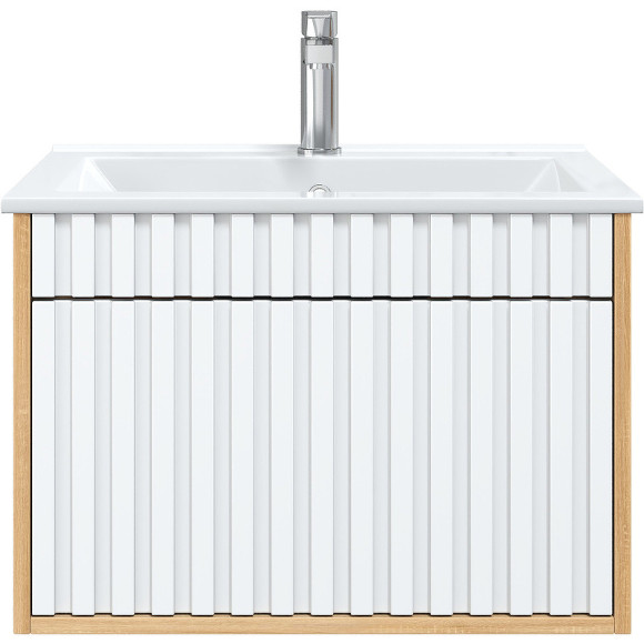 Тумба под раковину Onika Дайлер 60 106150 подвесная Белая Дуб сонома