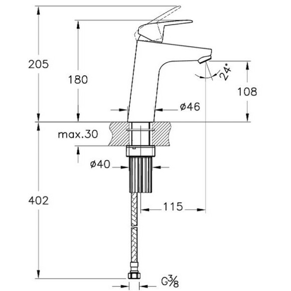 Смеситель для раковины Vitra Flow Round A42925EXP Хром