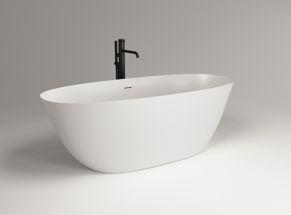 Ванна из искусственного камня Plumberia Selection VELOMA 170BO 170x75 Белая матовая без гидромассажа Ванна из искусственного камня Plumberia Selection VELOMA 170BO 170x75 Белая матовая без гидромассажа