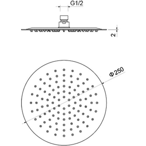 Верхний душ Aquatek AQ2073MB Черный матовый Верхний душ Aquatek AQ2073MB Черный матовый