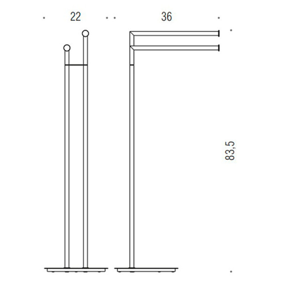 Напольная стойка Colombo Design Mini B4038.CR Хром Напольная стойка Colombo Design Mini B4038.CR Хром