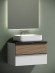 Тумба под раковину Sancos Delta 80 DL80W подвесная Дуб светлый Белая
