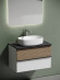 Тумба под раковину Sancos Delta 80 DL80W подвесная Дуб светлый Белая