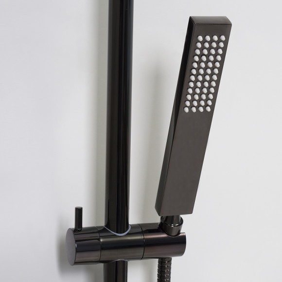 Душевая система WasserKRAFT Glan A16701 Черная глянцевая