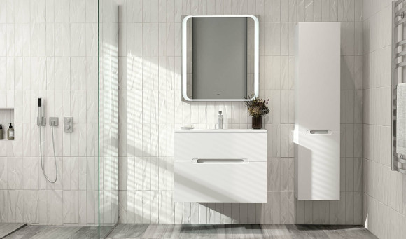 Шкаф пенал Jorno Modul 35 R Mоl.04.150/P/W подвесной Белый глянец