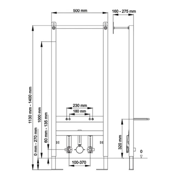 Инсталляция Berges Atom 049216 для биде Синяя Инсталляция Berges Atom 049216 для биде Синяя