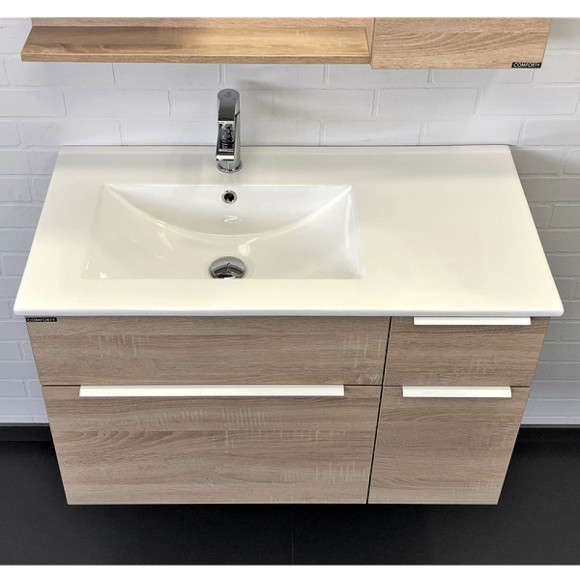 Тумба с раковиной Comforty Варна 90 00-00009919 подвесная Дуб сонома Тумба с раковиной Comforty Варна 90 00-00009919 подвесная Дуб сонома