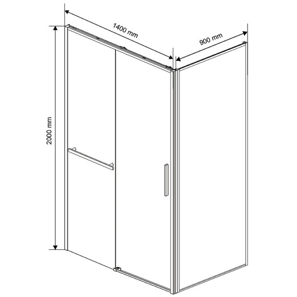 Душевой уголок Vincea Slim Soft 140x90 VSR-1SS9014CLG профиль Брашированное золото стекло прозрачное