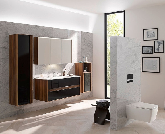 Шкаф пенал Vitra Metropole 40 L 58204 подвесной Черный Сливовое дерево