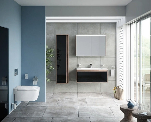 Шкаф пенал Vitra Metropole 40 L 58204 подвесной Черный Сливовое дерево