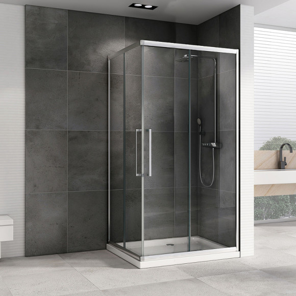 Душевой уголок Abber Schwarzer Diamant 120x80 AG02128H профиль Хром стекло прозрачное Душевой уголок Abber Schwarzer Diamant 120x80 AG02128H профиль Хром стекло прозрачное