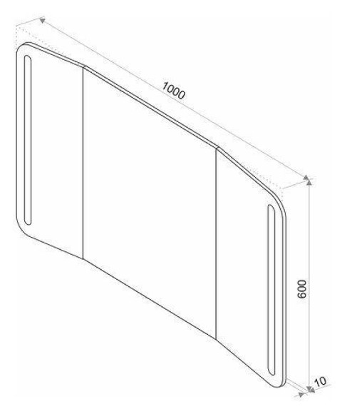 Зеркало-трюмо Art&Max Trento AM-Tre-1000-800-DS-F с подсветкой с сенсорным выключателем