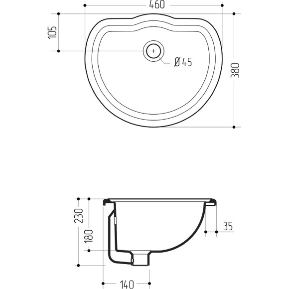Раковина Migliore Bella 46 20602 Белая
