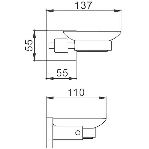 Мыльница Haiba HB8902 Черная матовая