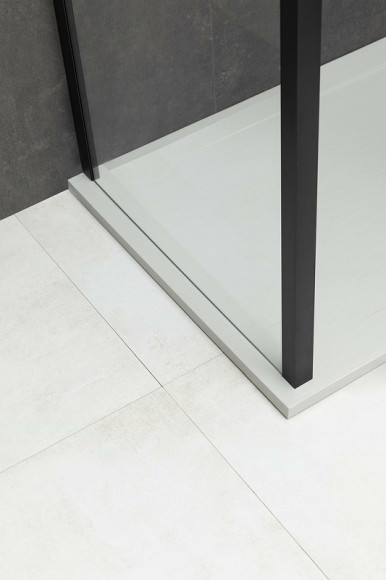 Душевая стенка Allen Brau Priority 80 3.31042.BBA профиль Черный браш стекло прозрачное