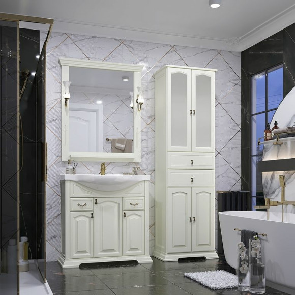 Зеркало Opadiris Риспекто 85 00-00007062 Слоновая кость с выключателем Зеркало Opadiris Риспекто 85 00-00007062 Слоновая кость с выключателем