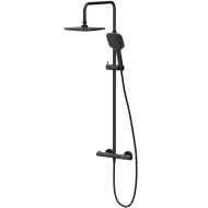 Душевая система Damixa Option DX218092300 с термостатом Черная матовая