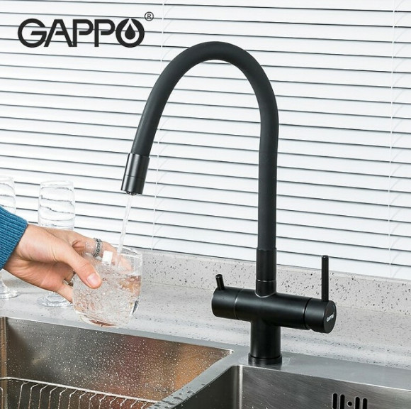 Смеситель для кухни Gappo G4398-36 Черный матовый Смеситель для кухни Gappo G4398-36 Черный матовый