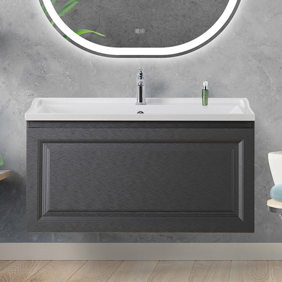 Тумба под раковину Cezares Giubileo 100 GIUBILEO-N-100-1C-SO-TIT-P подвесная Титан