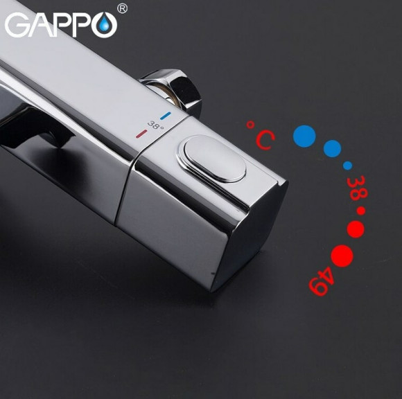 Смеситель для ванны Gappo G3291 с термостатом Хром Смеситель для ванны Gappo G3291 с термостатом Хром