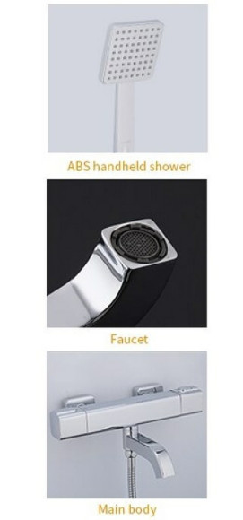 Смеситель для ванны Gappo G3291 с термостатом Хром Смеситель для ванны Gappo G3291 с термостатом Хром