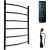 Электрический полотенцесушитель Маргроид Вид 4 800x500 04-8050-1049-9005L левый Черный матовый