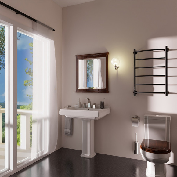 Электрический полотенцесушитель Маргроид Вид 4 800x500 04-8050-1049-9005L левый Черный матовый