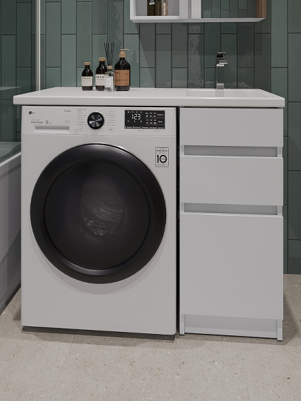 Тумба с раковиной Orange Sistema 100 R ST-40TUW+RAR Белая глянцевая Тумба с раковиной Orange Sistema 100 R ST-40TUW+RAR Белая глянцевая