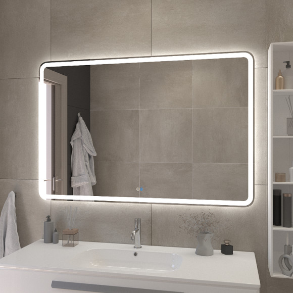 Зеркало Cezares Multicolore 120 CZR-SPC-MC-1200-800-RGB-TCH с подсветкой с сенсорным выключателем и функцией памяти