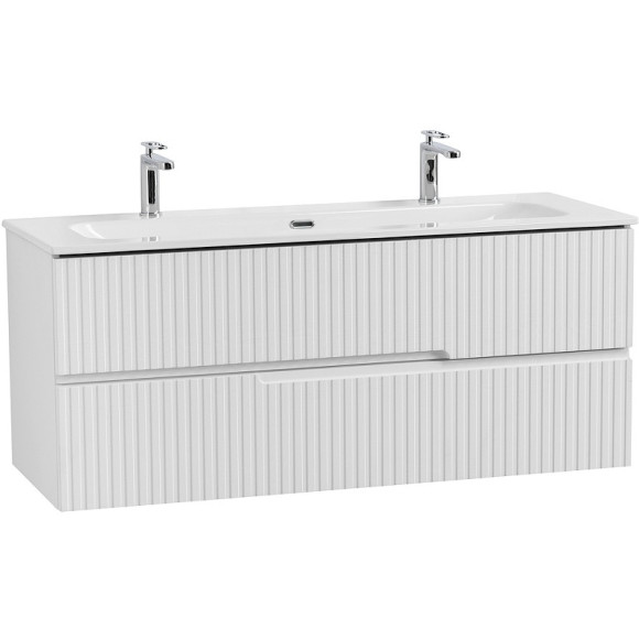 Тумба под раковину Cezares Duet-N 120 DUET-N-1200-2C-SO-FBS-P подвесная Ясень Белый Софт