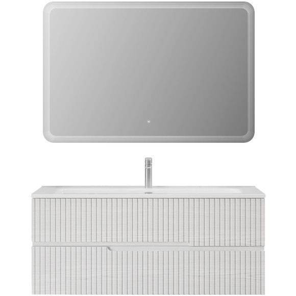 Тумба под раковину Cezares Duet-N 120 DUET-N-1200-2C-SO-FBS-P подвесная Ясень Белый Софт