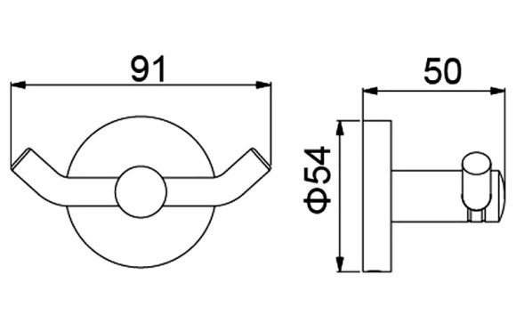 Двойной крючок Timo Saona 13012/03 Черный Двойной крючок Timo Saona 13012/03 Черный