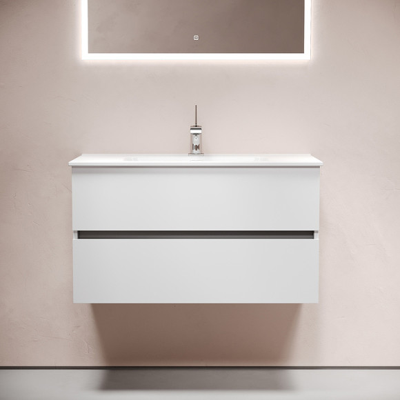 Тумба под раковину Sancos Urban 90 UR90W подвесная Белый глянец Тумба под раковину Sancos Urban 90 UR90W подвесная Белый глянец