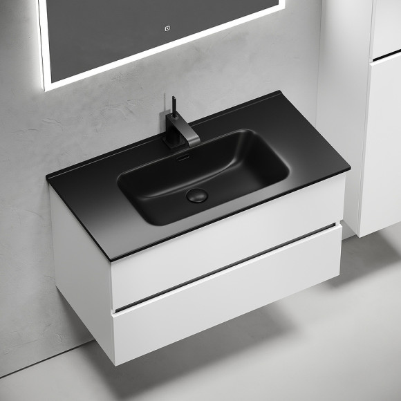 Тумба под раковину Sancos Urban 90 UR90W подвесная Белый глянец Тумба под раковину Sancos Urban 90 UR90W подвесная Белый глянец