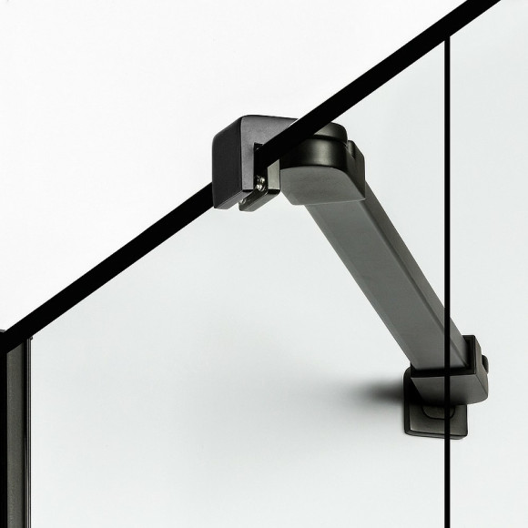 Душевой уголок New Trendy New Soleo Black 90х90 R D-0285A/D-0121B профиль Черный стекло прозрачное Душевой уголок New Trendy New Soleo Black 90х90 R D-0285A/D-0121B профиль Черный стекло прозрачное