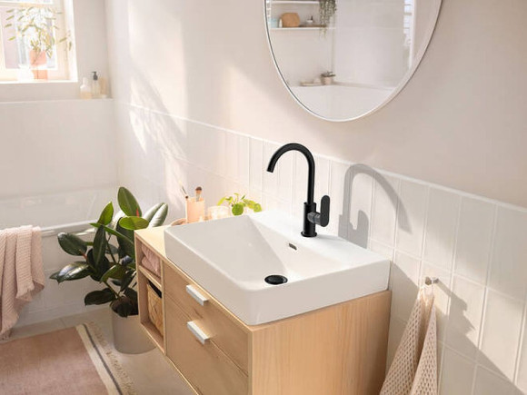 Смеситель для раковины Hansgrohe Rebris S 72536670 Черный матовый