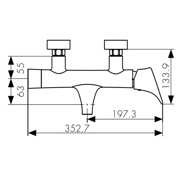 Смеситель для ванны Kaiser Calla 71022 Хром Смеситель для ванны Kaiser Calla 71022 Хром