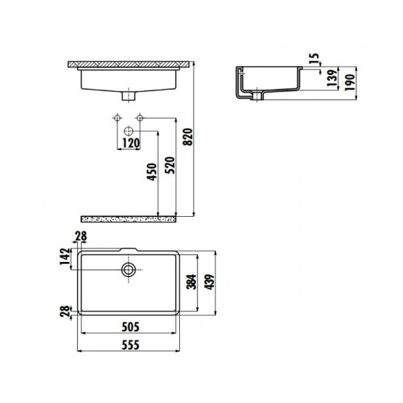 Раковина Creavit 55 TP738-00CB00E-0000 Белая Раковина Creavit 55 TP738-00CB00E-0000 Белая
