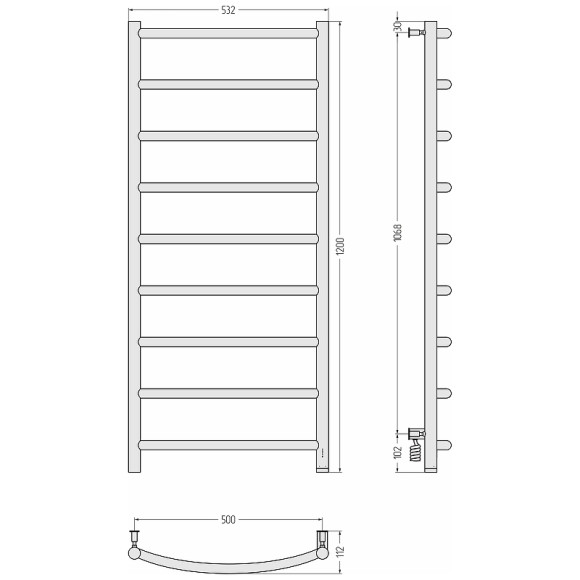 Электрический полотенцесушитель Сунержа Галант 4.0 1200x500 R 12-0831-1250 Белый Электрический полотенцесушитель Сунержа Галант 4.0 1200x500 R 12-0831-1250 Белый