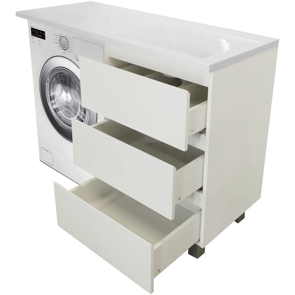 Тумба с раковиной Эстет Dallas Luxe 115 R ФР-00002301 Белая Тумба с раковиной Эстет Dallas Luxe 115 R ФР-00002301 Белая