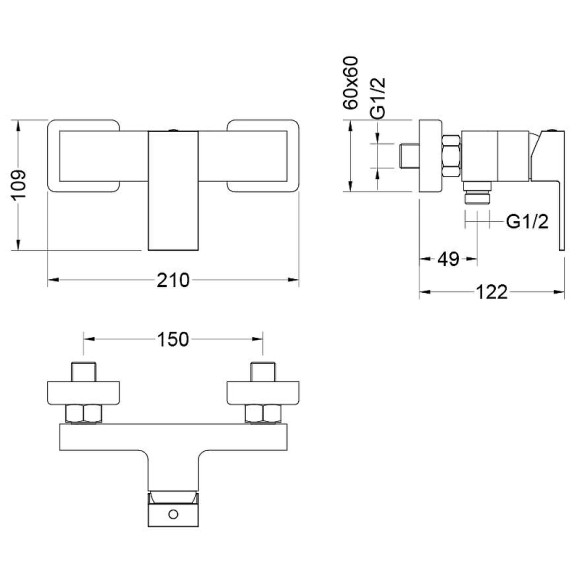 Смеситель для душа Aquatek Либра AQ1632CR Хром