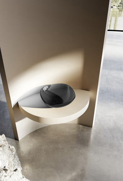 Раковина-чаша Abber Kristall 43 AT2806Onyx Черная