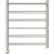 Электрический полотенцесушитель Point Артемида PN14156PE П4 500x600 c 2 полками левый/правый Хром