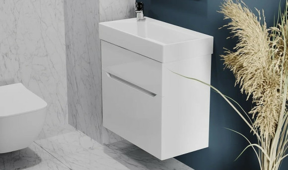 Тумба под раковину Jorno Folk 65 Folk.01.65/P/W/JR подвесная Белая